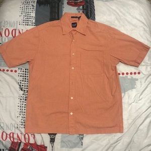 Orange with white stripes Gap Shirt Size S
